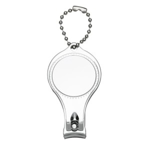 Chaveiro Metal Abridor/Cortador de Unhas - Ref. 05691 Chaveiro metal 3 em 1: abridor, cortador e lixa. Parte central circular ideal para gravações, detalhe de traços no contorno circular. Lado frontal com detalhes em relevo nas laterais e pequeno círculo acima do abridor. Para utilizar o cortador basta r Medidas aproximadas para gravação (CxD):2,4 cm x 2,4 cm  Tamanho total aproximado (CxD): 5,9 cm x 3,2 cm Impressão UV ou Laser   
